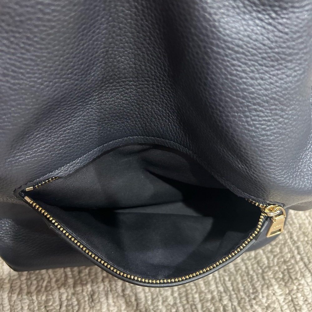 Coach Pebbled Leather Shoulder Bag with Braided Strap - Picture 8 of 9